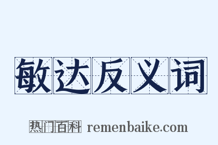 敏达反义词是什么意思的图片